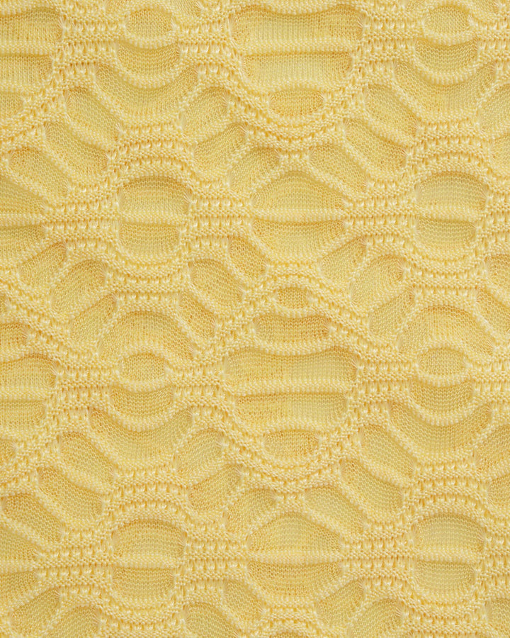 Yellow Jacquard Textured Bikini Set