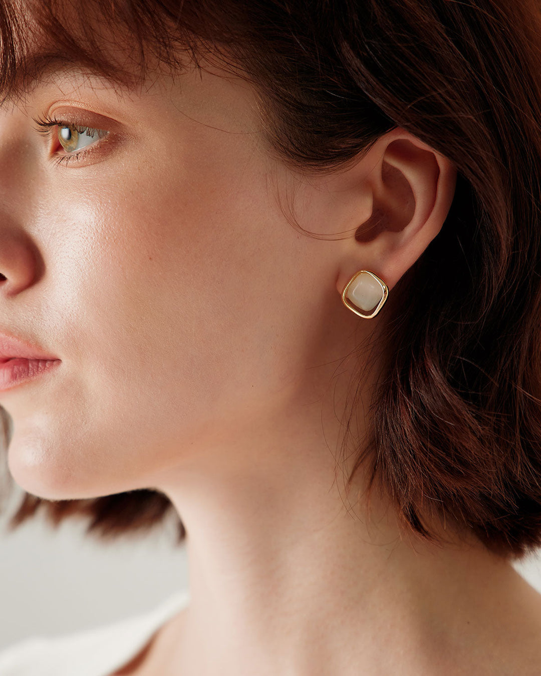 Gold Opal Earrings