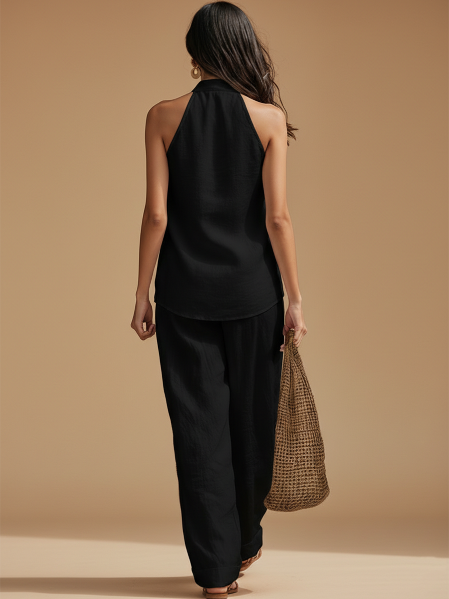 Ines Comfy Linen Two-Piece Set