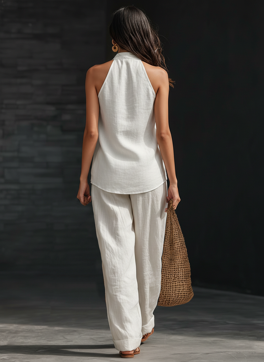 Ines Comfy Linen Two-Piece Set