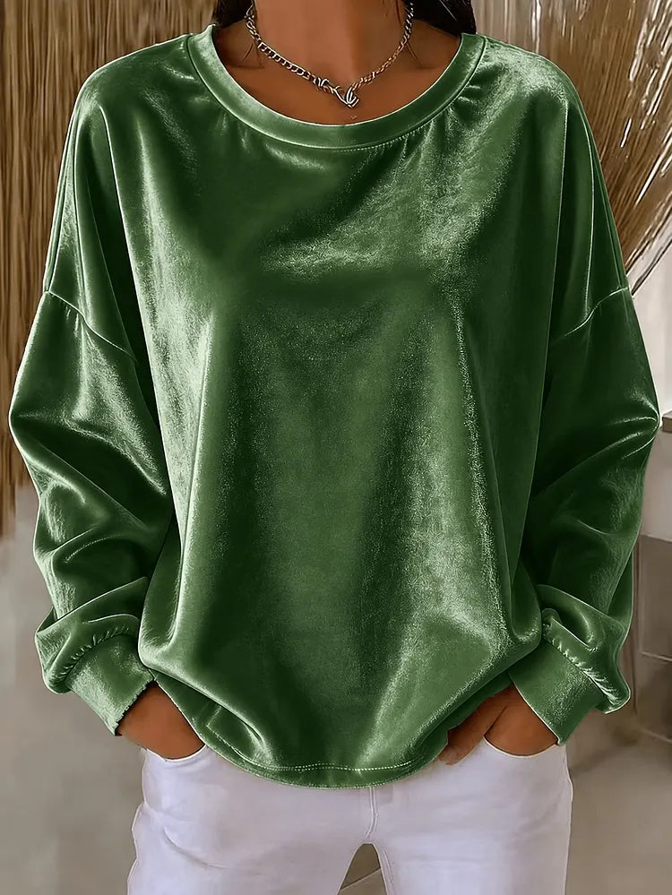 Aria Satin Oversized Sweatshirt