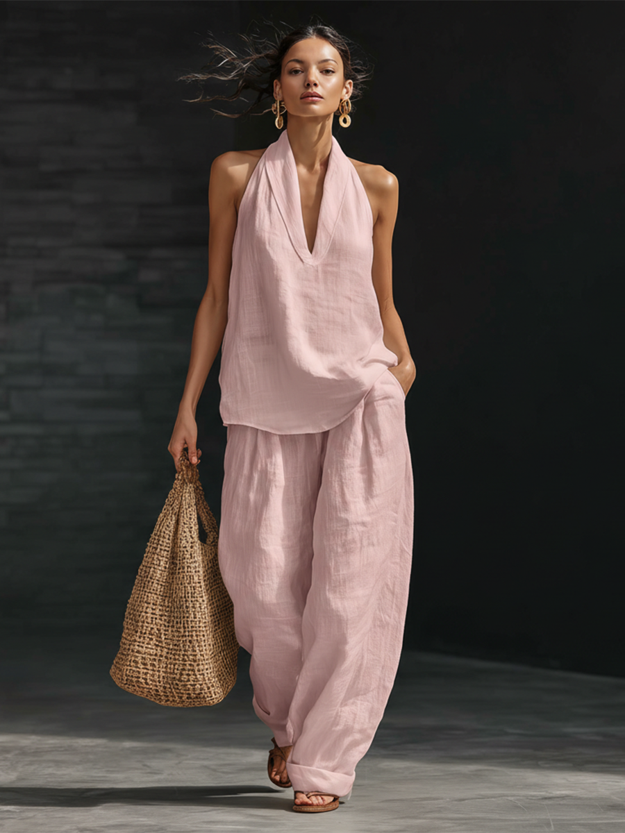 Ines Comfy Linen Two-Piece Set