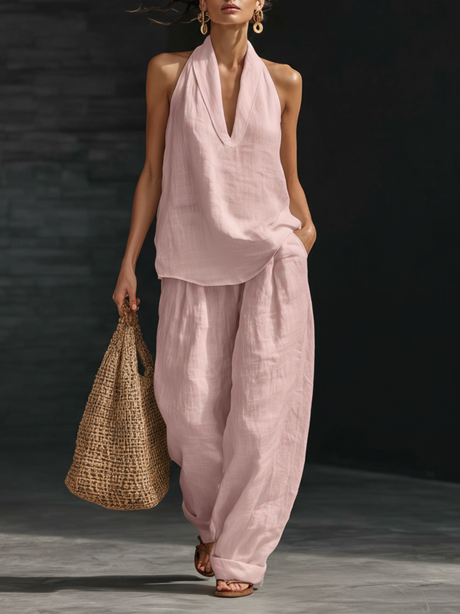 Ines Comfy Linen Two-Piece Set