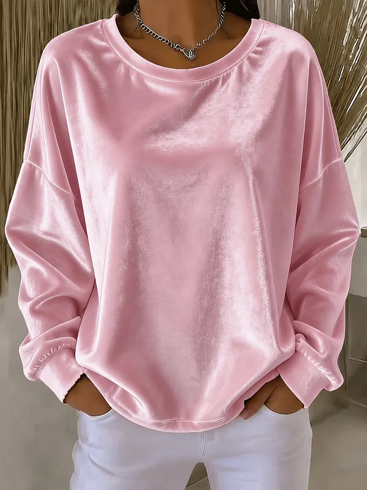 Aria Satin Oversized Sweatshirt