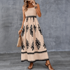 Womens Casual Floral Sleeveless Square Neck
