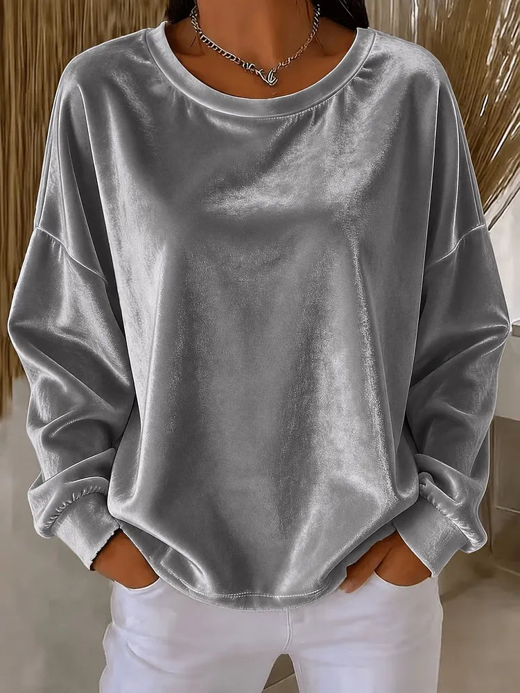 Aria Satin Oversized Sweatshirt