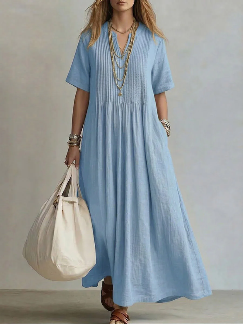 Livia Pintuck Maxi Dress