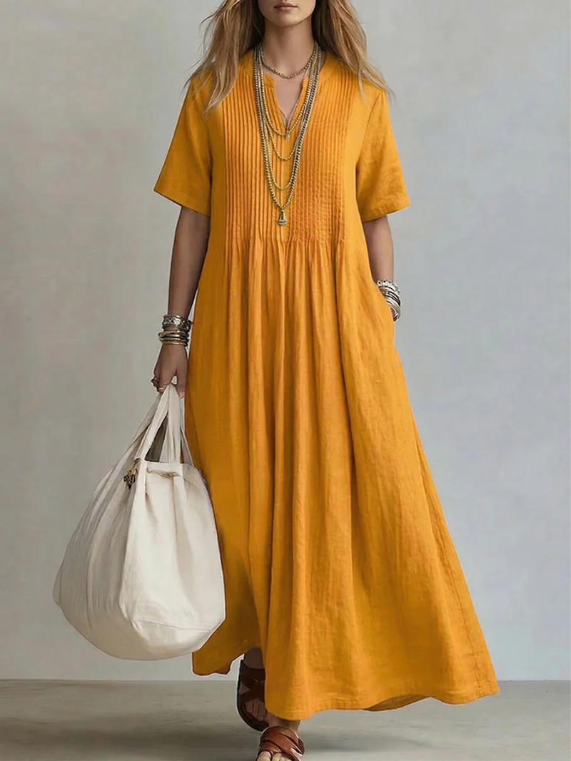 Livia Pintuck Maxi Dress