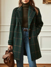 Kayla Retro Plaid Tweed Coat