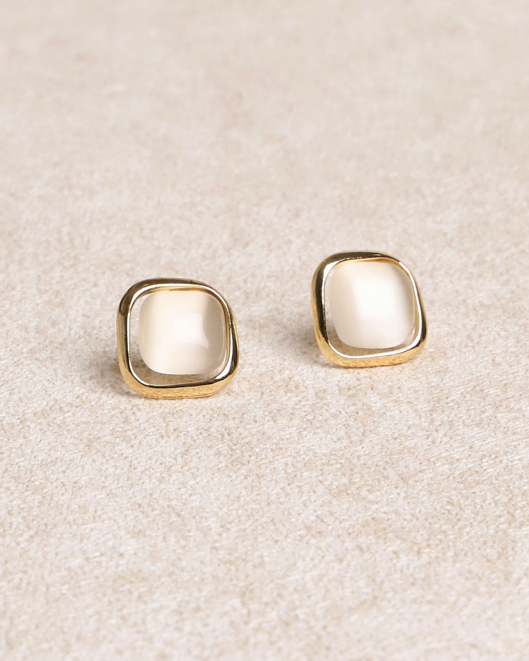 Gold Opal Earrings