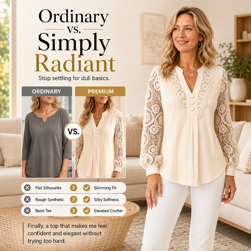 Women's Elegant V-Neck Long Sleeve Top