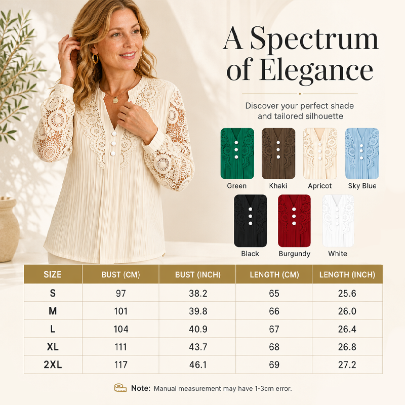 Women's Elegant V-Neck Long Sleeve Top