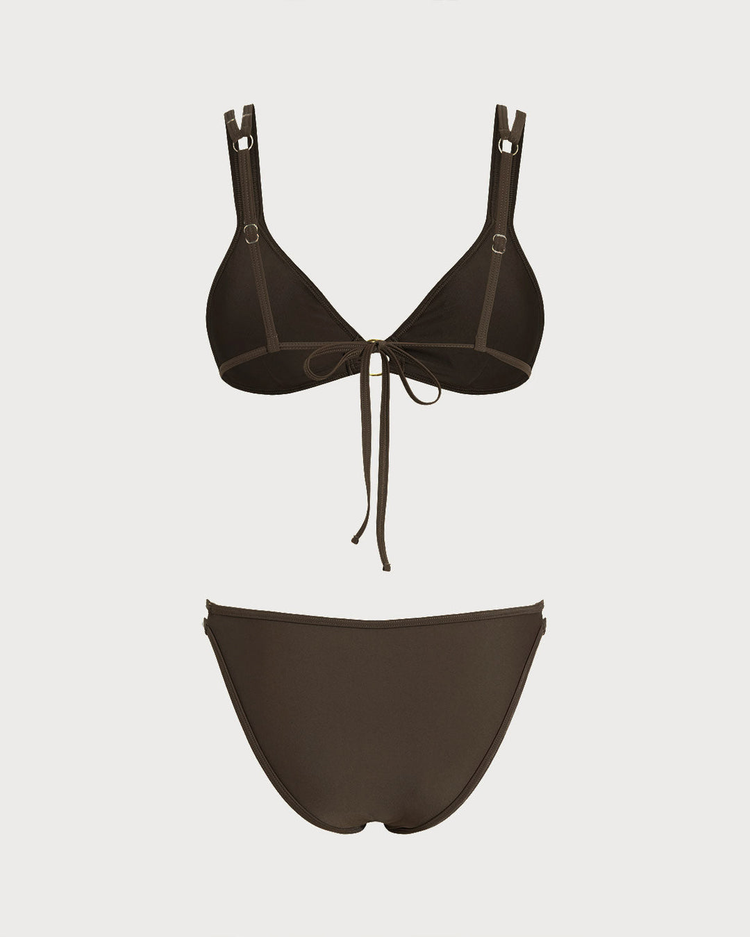 Coffee Triangle O-Ring Bikini Set
