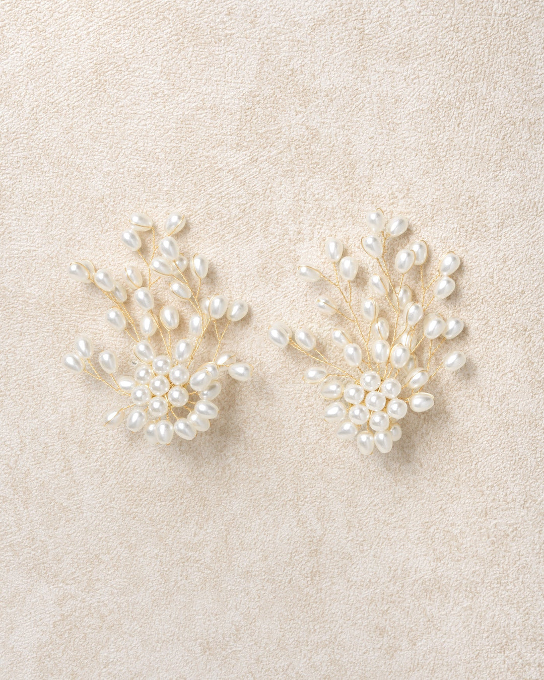Off White Metal Earrings