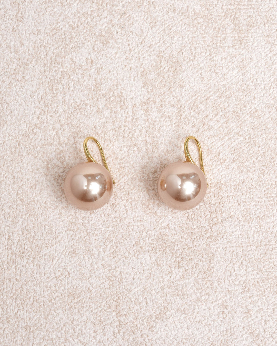 Yellow Faux Pearl Earrings