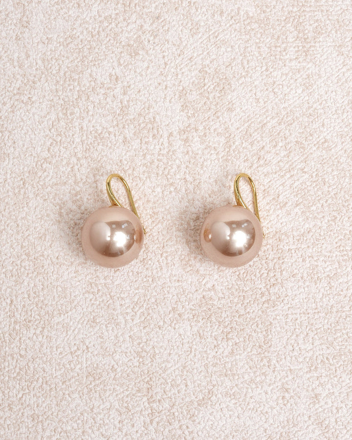 Yellow Faux Pearl Earrings