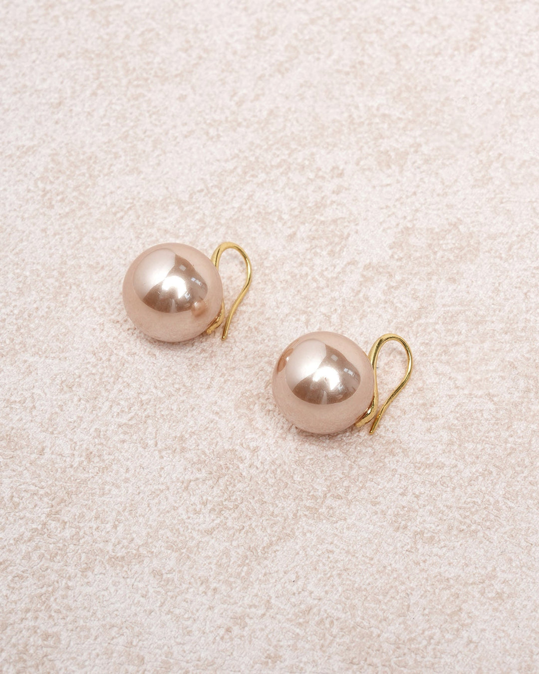 Yellow Faux Pearl Earrings