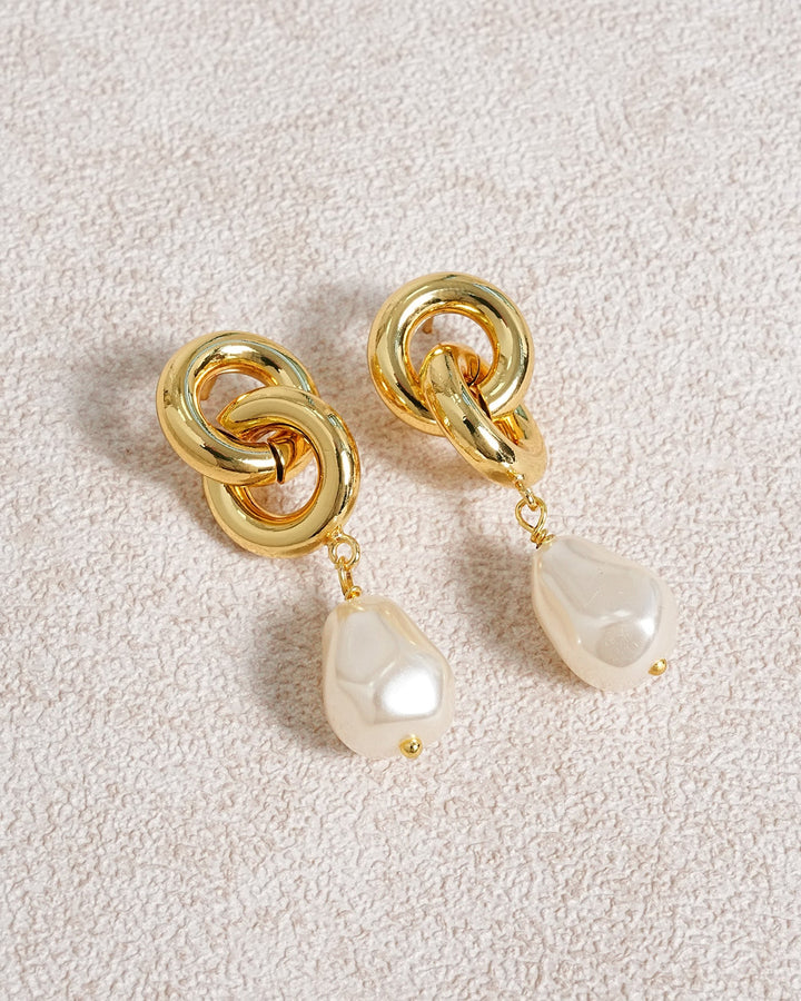 Gold Copper Earrings