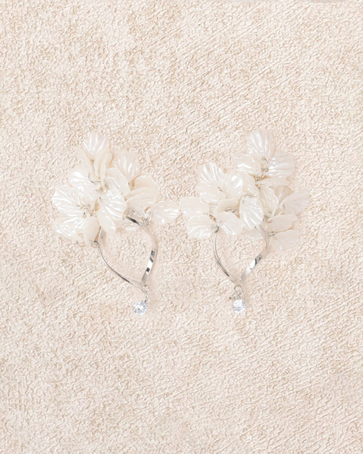 Off White Alloy Earrings