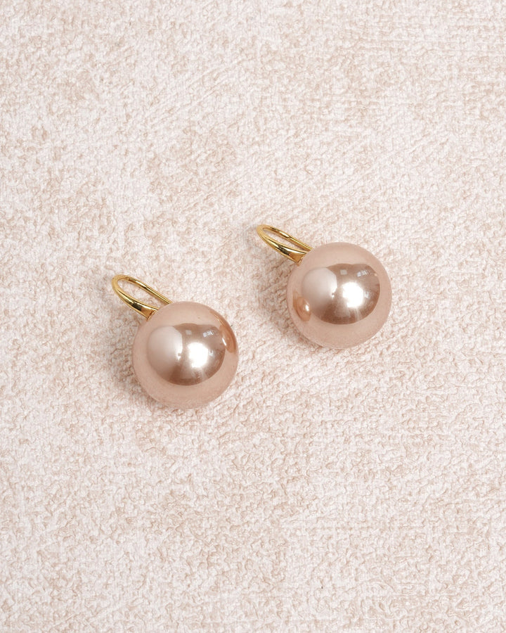 Yellow Faux Pearl Earrings