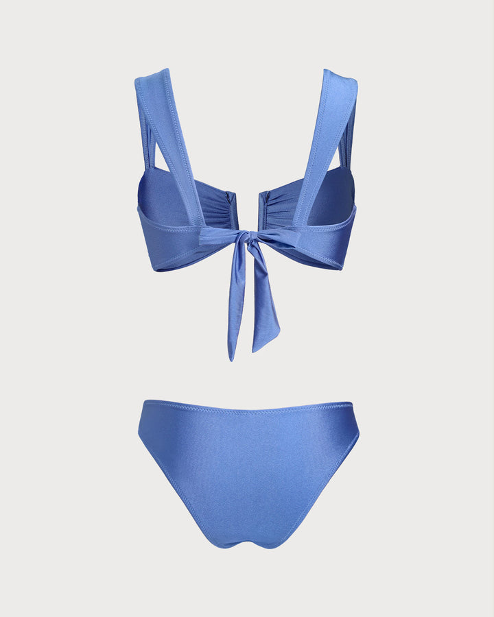 Blue Triangle High Stretch Bikini Set