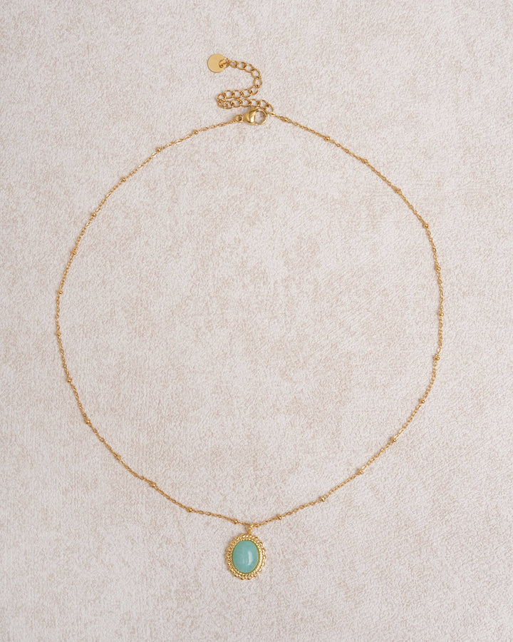 Gold Stainless Steel Pendant Necklace