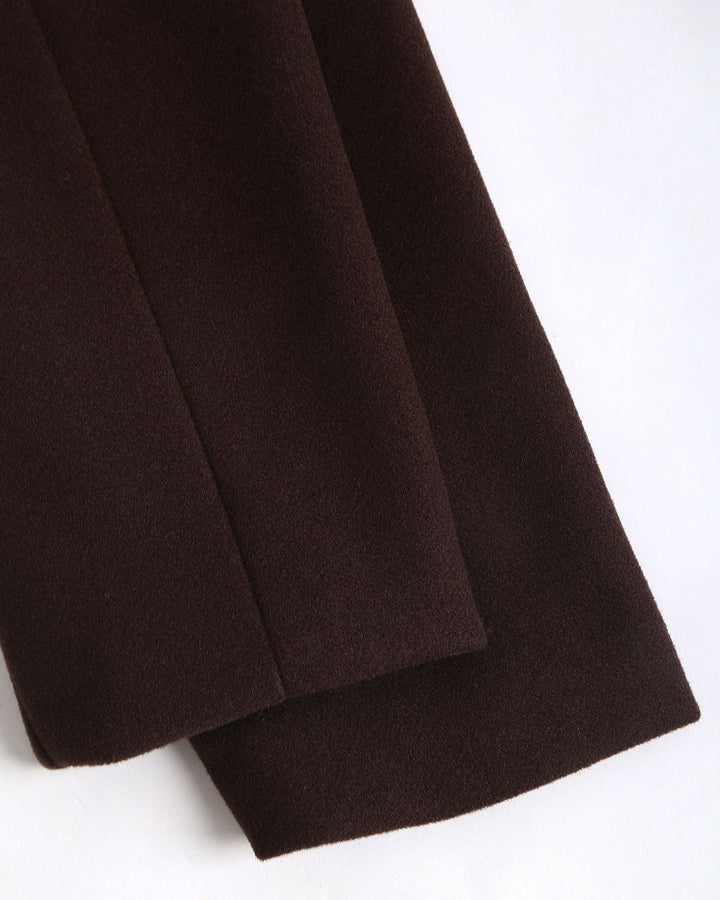 Coffee Belted Shawl Coat